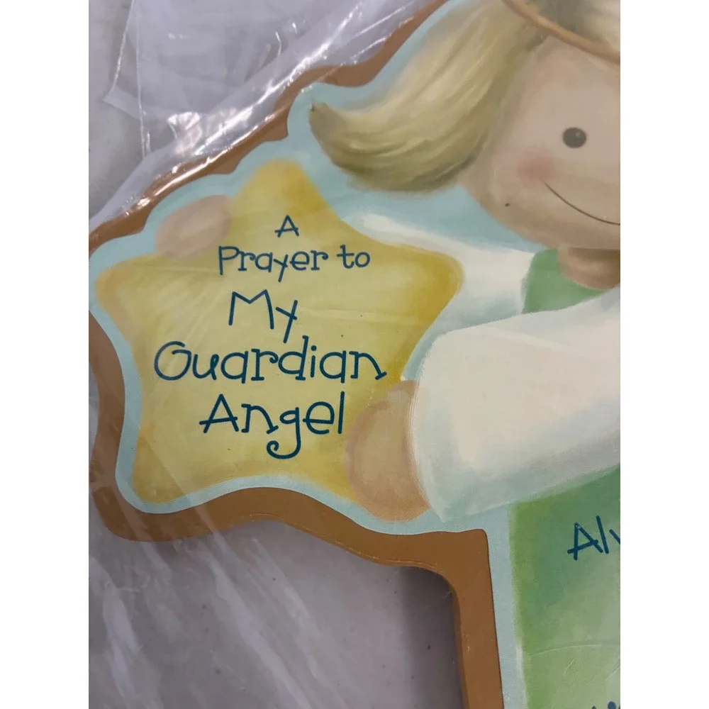 Abbey‎ Gift Prayer to My Guardian Angel Wall Plaque Wood Nursery Decor 56854 NEW